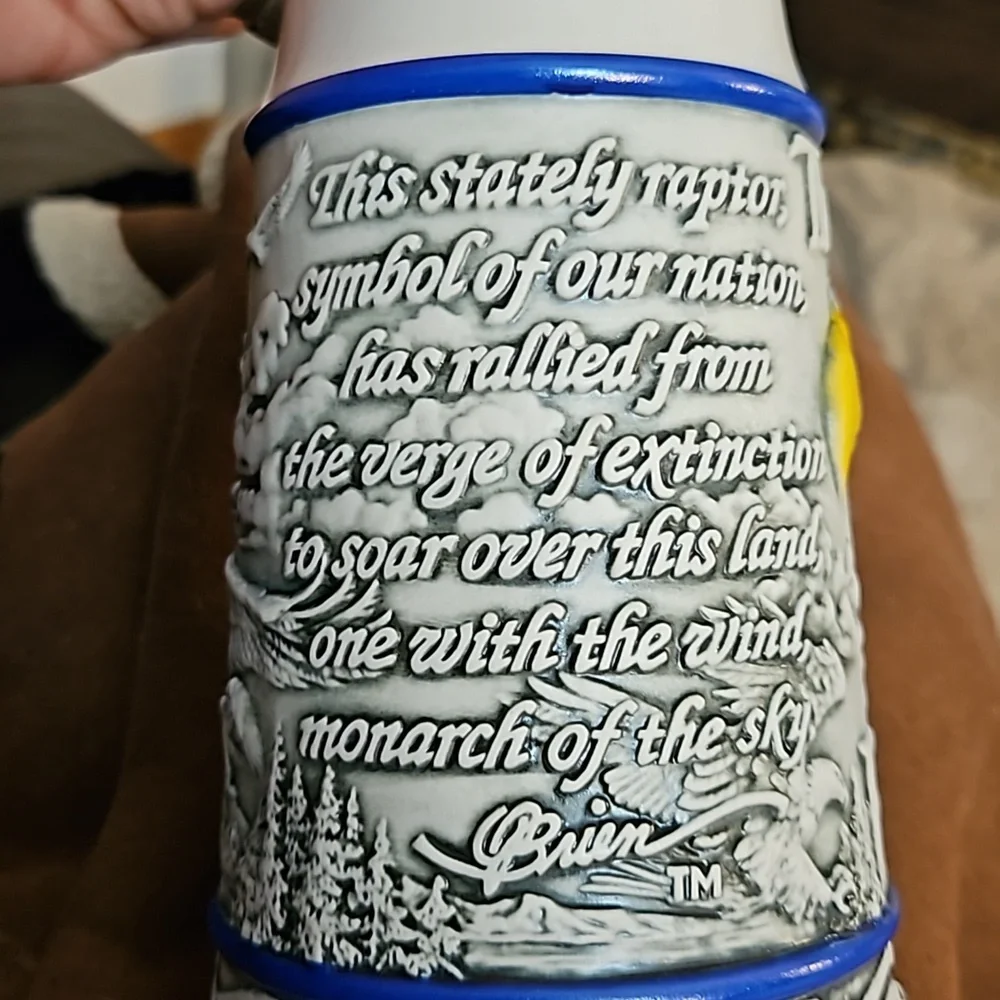 The BALD EAGLE 3D Ceramic Beer Stein Mug Cup